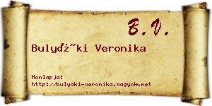 Bulyáki Veronika névjegykártya